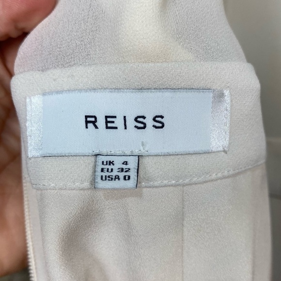 Reiss ivory off white sleeveless jumpsuit loose flowy sheer top xs 0 - Picture 9 of 9